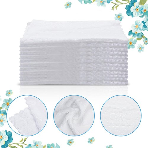 100 Pcs Moist Towel Bulk Moist Towelettes Individually Wrapped,White Towel Services,8.5''x8.5'' Unscented Wet Hand Towels,Disposable Refreshment Pre Moistened Towels for Travel Camping Sport Spa Party