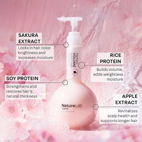 NatureLab.TOKYO Perfect Volume Conditioner: Lightweight Hair Conditioner, Build Lift, and Body to Flat, Fine, or Limp Hair I 11.5 FL OZ / 340ml (2 Pack) | $38 VALUE