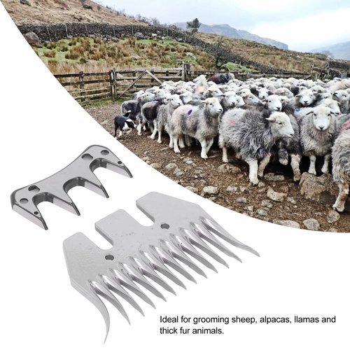 Sheep Shears Blade, Sheep Comb Blade Curved 13 Teeth Wool Clipper Comb Cutter Trimmer Accessory Set Kit