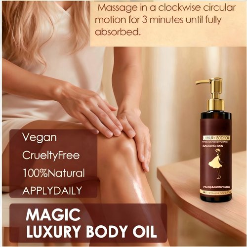 Firming Body Oil with Plant extracts enriched with Vitamin E and Rosehip Extract, suitable for all body skin. Firming care to enhance skin elasticity.120ML- 2PCS