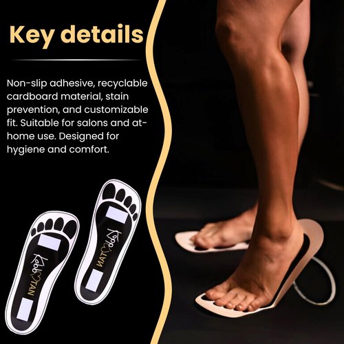 60 Pairs(120feets)Spray Tan Feet Pads Disposable & Economic Black Feet pads for Spray tanning,Use in Tanning booth,Sunless Tanning at Home or Beauty Salon-Non Slip-Comfortable-Hygienic-Ultra Bronzing