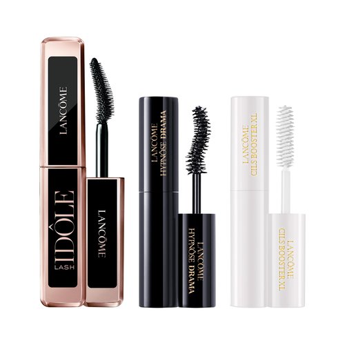 Glam Lashes On-The-Go Travel Size Mascara Gift Set - Cils Booster XL Enhancing Lash Primer 0.13 Fl Oz, Lash Idôle 0.16 Fl Oz, and Hypnôse Drama 0.13 Fl Oz
