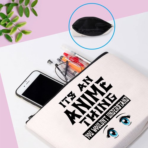 GJTIM Anime Fans Gift Anime Lovers Zipper Pouch It’s An Anime Thing You Won’t Understanding Cosmetic Makeup Bag for Anime Women (It’s An Anime Thing Makeup)