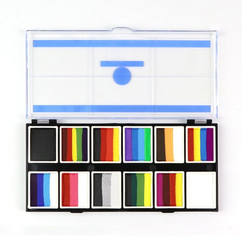 Narrative Cosmetics Colorwave 12-Color Palette - Water-Activated Makeup for Face & Body - Ideal for SFX, Parties, Cosplay, and Theater