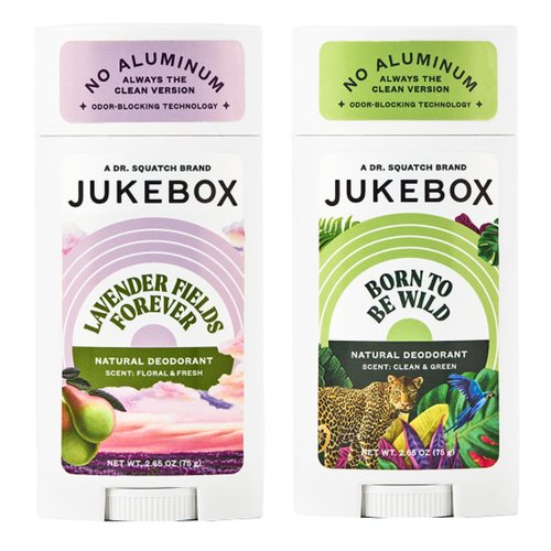 JUKEBOX Natural Deodorant for Women– Lavender Fields Forever & Born to Be Wild Multi Pack-Aluminum-Free, No Baking Soda, No Harsh Chemicals, Odor Blocking Technology- a Dr. Squatch Brand-2.65oz, 2 Pk