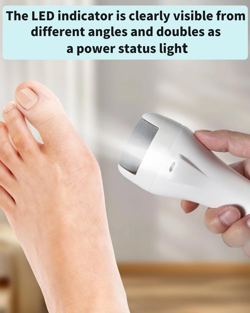 Kaaeiccr Electric Foot Callus Remover, Rechargeable Foot Care Tool with 3 Speed Settings, Waterproof Foot File, Portable Foot Dead Skin Remover, Smooth Heels, Home or Travel Spa Foot Care