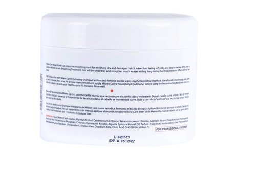 Milano Care Incanto Keratin Repair Mask – Keratin Protein Hair Mask Infused with Argan Oil - Paraben & Sulfate Free Hair Repair & Strengthening Treatment for Dry or Damaged Hair