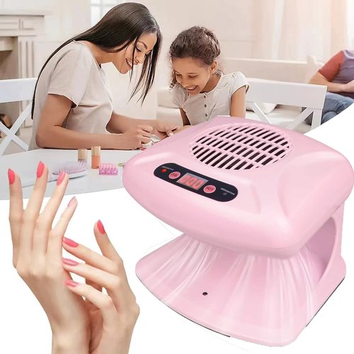 GGAIFbp Nail Dryer for Regular Polish 300W 2 in 1 Nail Drying Fan with Auto Sensor Hot and Cold Air Professional Nail Dryer for Manicure Salon and Daily Home Use(Pink)