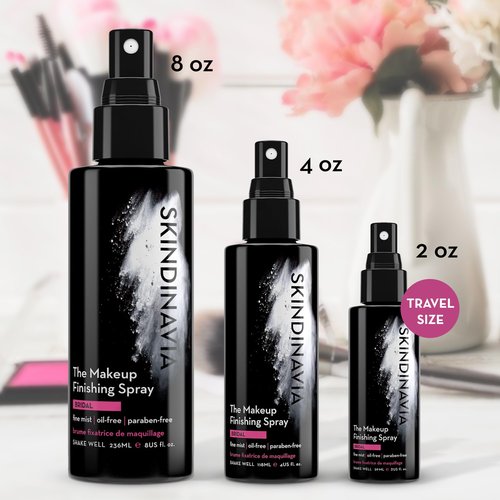 Skindinavia The Makeup Finishing Spray, Bridal Makeup Setting Spray, All-Day Wear, Long-Lasting Up to 16+ Hours, Heat-Resistant & Waterproof, Wedding Day, Bridal Shower Gift, 8.0 Oz
