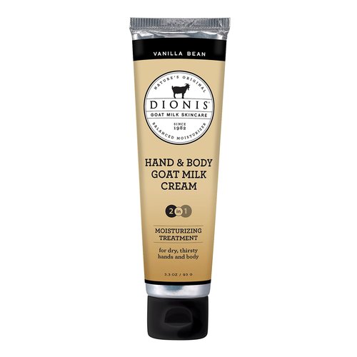 Dionis Goat Milk Skincare Vanilla Bean Scented Lotion 8.5oz, Hand & Body Cream 3.3oz and Bar Soap 6oz Bundle