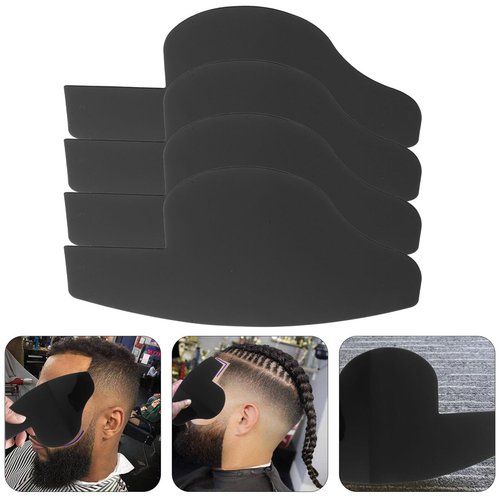 Beaupretty 4Pcs Hairline Enhancing Card Beard Shaping Template Hairline Optimizer Tool Mustache Lineup Stencil for Men Hair Cutting and Styling