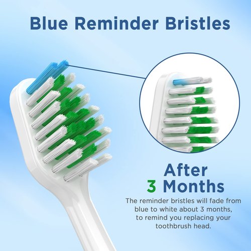 Replacement Toothbrush Heads for Waterpik Complete Care 5.0/9.0 (CC-01/WP-861), with Covers, 10 Count, White