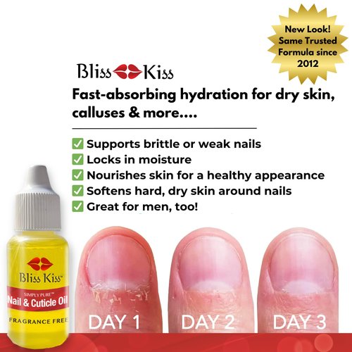 Bliss Kiss 3-Refillable Cuticle Oil Pens + Simply Pure Nail & Cuticle Oil