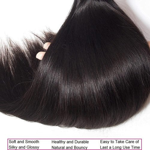 Straight Bundles Human Hair one Bundle 100g/pack 24 Inch 12A Brazilian Hair Single Black Bundles