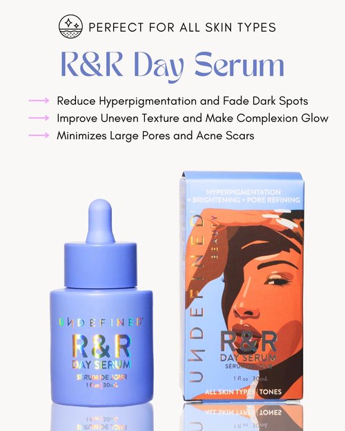 Undefined Beauty R&R Day Serum – Daily Pigmentation + Pore-Refining Serum with Vitamin C, Niacinamide, Kojic Acid, Alpha Arbutin & Licorice Root for bright, even skin tone