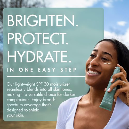 Bolden Brightening Face Moisturizer with SPF 30 & Vitamin C - Broad Spectrum UVA/UVB Hydrating Moisturizer Face Cream for Women - Applies Clear without Chalky Residue & Fade Dark Spots - 2.0FL Oz