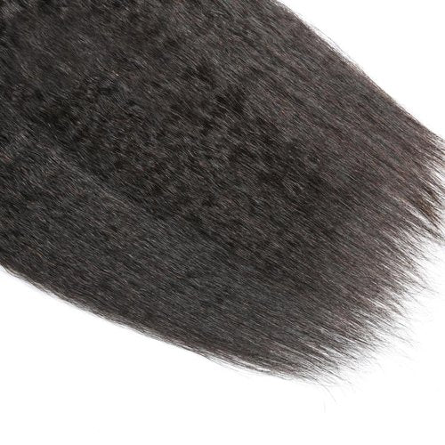 Kinky Straight Bundles Human Hair Natural Black Color 8 10 12 Inch Brazilian Unprocessed Virgin Hair Extensions