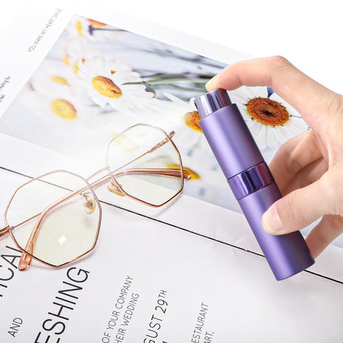 Foraineam 8 Pack Mini Perfume Atomizer, 8ml Refillable Travel Perfume Spray Bottle, Portable Fragrance Sprayer Bottles for Travel and Outgoing