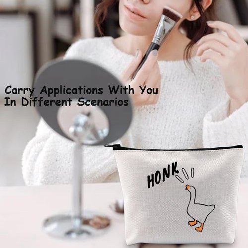 TSOTMO Goose Game Merch Honk Zipper Pouch for Bird Animal Lovers Honk Gift for Goose Lover (HONK)