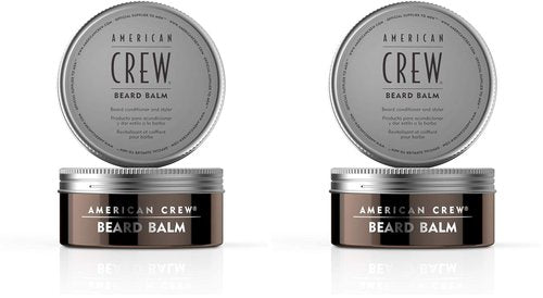 AMERICAN CREW Beard Balm, Conditioner & Styler, Sweet Almond Oil, Shea Butter, 2.1 Fl Oz (Pack of 2)