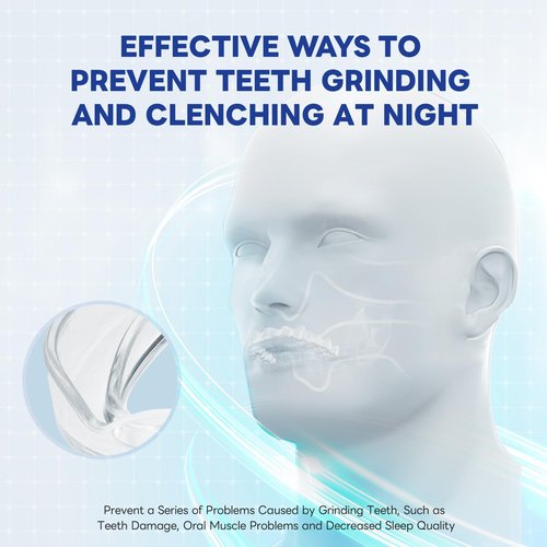 REROIO Mouth Guard for Grinding Teeth at Night, Teeth Grinding Mouth Guard for Sleeping, Perfect fit Night Guards for Teeth Grinding, 2 Size Mouthguard Available for Adults