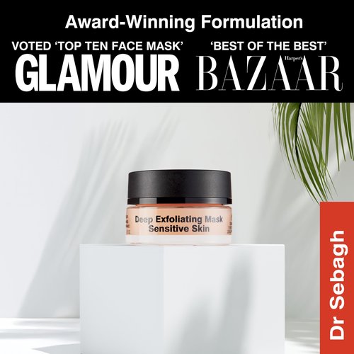 Dr Sebagh Deep Exfoliating Mask (Travel Size 0.5 fl oz) - Gentle Exfoliating for Sensitive Skin - Lactic Acid Detox & Pore Cleansing - Anti-Aging Skin Mask for Radiance & Renewal