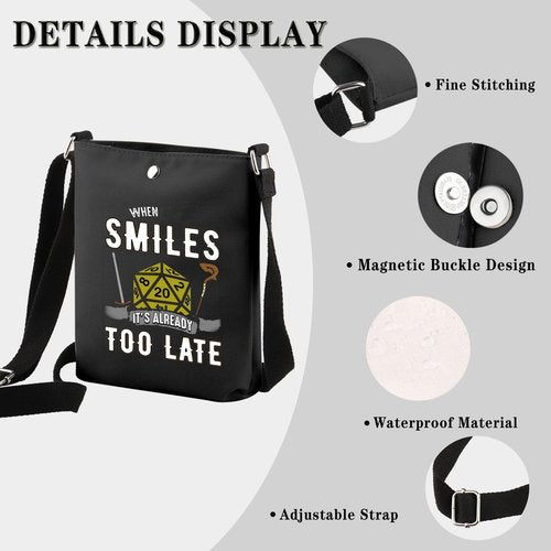 GJTIM Novelty DandD Game Dice Pouch When The Smiles It's Already Too Late Accessory Pouch Bag (SMILES CB)