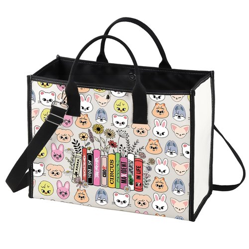 LEVLO Cartoon SKZ Cosmetic Makeup Bag SKZ Animal Fans Gift Cartoon Member Zipper Pouch Bag (SKZ Life LT)