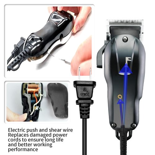 Replacement Power Cord for Wahl Clippers 00647-500 - 100 Inch Extension Cable for Magic Clip, Super Taper, 5-Star Senior, Balding, 8466, 8467, 8147& More