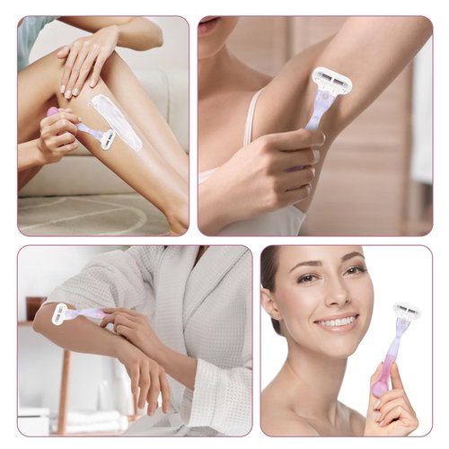 WANYISHUN 2 Pack Replacement Razor Handle Compatible with Venus only (2 Pink)