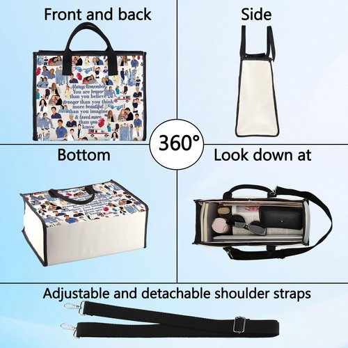 LEVLO Droctor TV Show Cosmetic Make Up Bag Derek and Meredith Inspired Fans Gift Droctor MeredithZipper Pouch Bag (Derek LT)