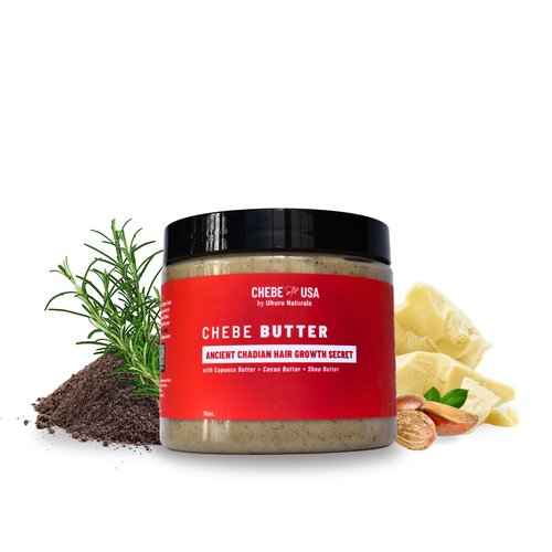 ChadianChebe™ Hair Growth Butter (16oz) | Authentic African Hair Butter from Chad for Thick, Long Hair | Herbal Moisture & Breakage Repair Cream