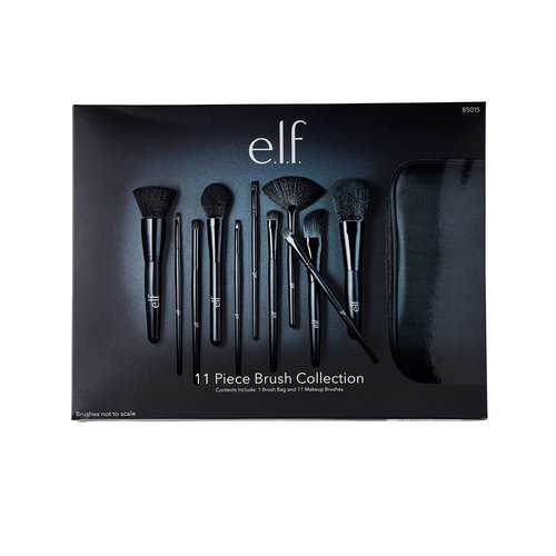 e.l.f. Cosmetics 11 Piece Brush Collection, 11 Makeup Brushes For All Your Needs From Foundation To Bronzer, Eyeshadow & more