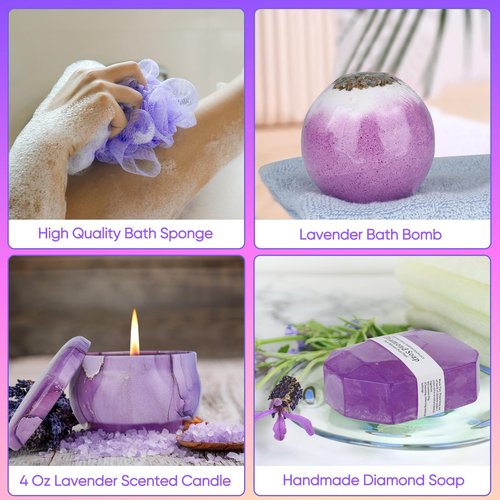 Birthday Gifts for Women,Unique Relaxing Spa Gift Baskets for Women,Self Care Get Well Care Package,Mothers Day,Wife Bday Gift Ideas for Her Best Friend,Coworker,Sister,Teacher