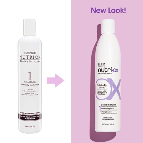 NUTRI-OX Gentle Shampoo & Conditioner | Thicker, Fuller-Looking Hair | Color Treated Hair | Peppermint | Clinically & Dermatologically Tested | 15.2 Fl Oz