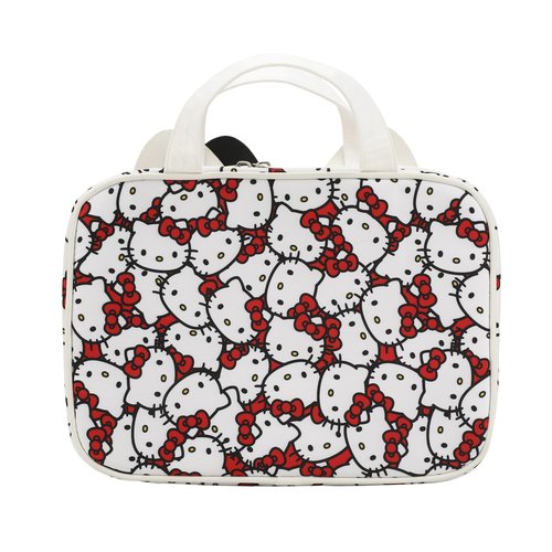 Bioworld Hello Kitty Foldable Hanging Toiletry Travel Bag Cosmetic Case With 3D Bow