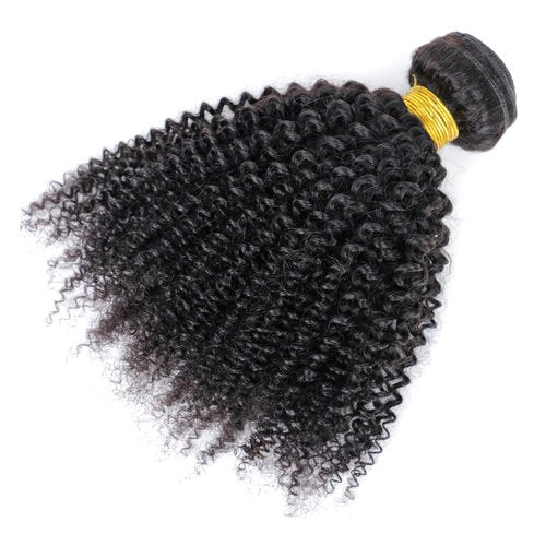 VIYAVIYA Mongolian Afro Kinky Curly Human Hair Bundle 20 Inch 1 Single Bundle 4B 4C Human Hair Curly Weave Bundles for Black Women Brazilian Virgin Human Hair Bundle Hair Extensions Natural Color