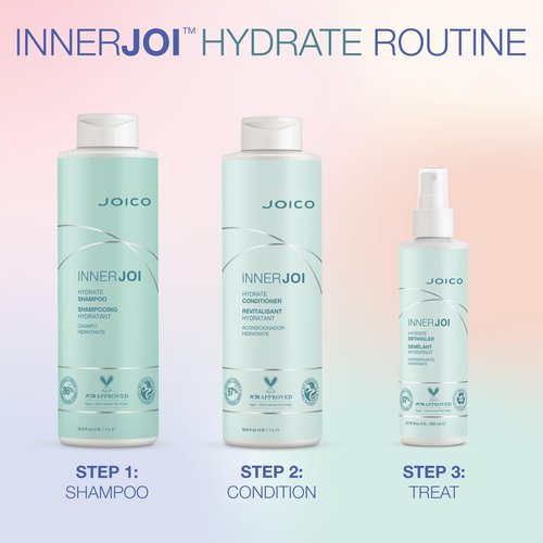 Joico InnerJoi Hydrate Shampoo | For Dry Hair & Scalp | Sulfate & Paraben Free | Naturally-Derived Vegan Formula | 33.8 oz