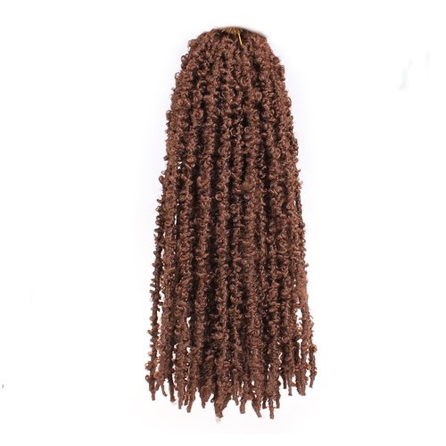 Beverlee Brown Butterfly Locs Crochet Hair 20 Inch Distressed Faux Locs Pre-looped 30 Goddess Locs Crochet Braids Handmade Extended Soft Locs For Women Extensions (6 Pack 30#)