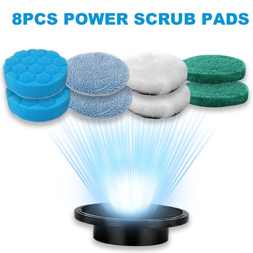 GOSLMYY Brush Heads Set, 9 Pack 4 inches Cordless Electric Spin Scrubber Replaceable Brush Heads for Household Cleaning Brushes/Bathroom/Floor/Tile/Car