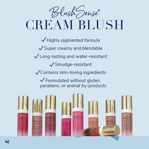 SeneGence BlushSense Cream Blush, Pouty Pink, 0.25 Oz, Blendable Hydrating Formula with SenePlex+ for Anti-Aging Benefits, Enriched with Vitamins B & E