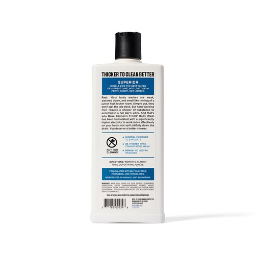 Duke Cannon Thick Body Wash - Superior, Men’s Premium Body Wash, Deep Clean, Refreshing Scent, Large 18oz Bottle, Sulfate-Free, Moisturizing Formula (3 Pack)