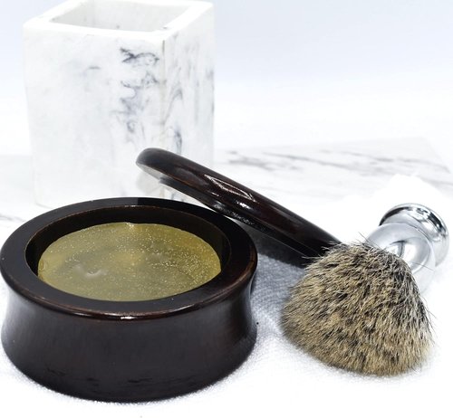 Parker Hand carved Genuine Mango Wood Shaving Soap Bowl - Classic Style