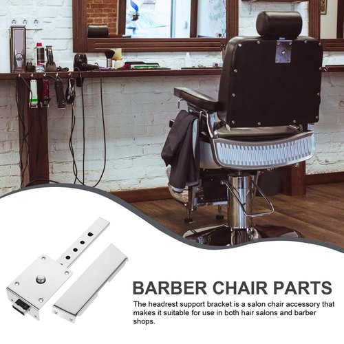 Beatifufu Barber Chair Headrest Bracket Replacement Ergonomic Headrest Support for Salon and Barber Chairs Easy Installation Iron Material