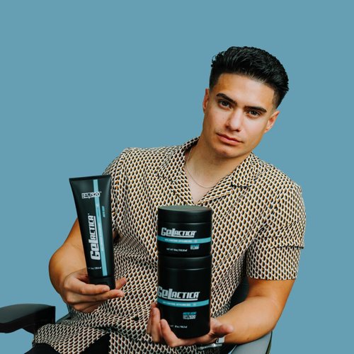 Gelactica Max Control Hair Gel for Men, Alcohol-Free, Strong Hold Styling Gel, Natural Extracts for Long-Lasting Hold and Shine, Slick Back Hair Style 32 oz