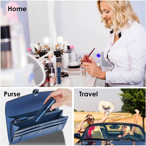 Saiveina 8ml Travel Perfume Atomizer Bottles Refillable, Mini Atomizer Sprayer for Perfume, Empty Travel Cologne Bottle Pocket Perfume Dispenser(4 Pack)