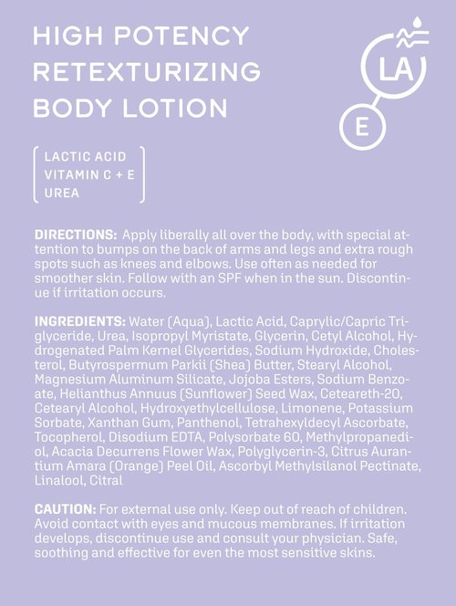 DCL Skincare High Potency Retexturizing Body Lotion for Smooth, Renewed Skin, 8 Fl oz
