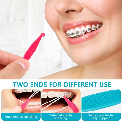 SenseYo 200 Pcs Colorful Dental Elastic Braces Rubber Band Tool for Orthodontic Braces (Pack of 2)
