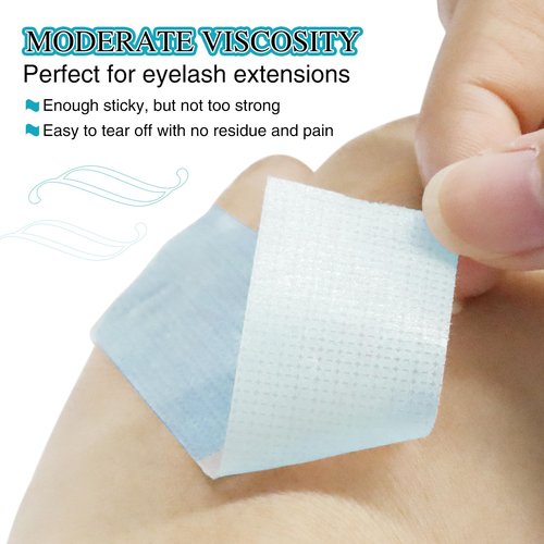 LZM Gel Lash Tape Eyelash Extensions- Eyelash Tape Silicone Gel Eyelash Extension Tape for Sensitive Skin Pain-Free Removal Breathable Lash Extensions Tape (1 Roll-1in × 4yd,Blue)