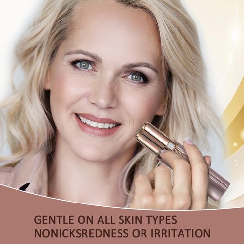 Facial Hair Remover for Women Gold Color with 6-pc Pack